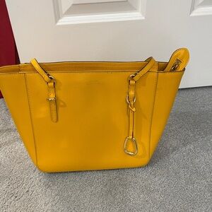 Lauren Ralph Lauren Yellow Tote Bag